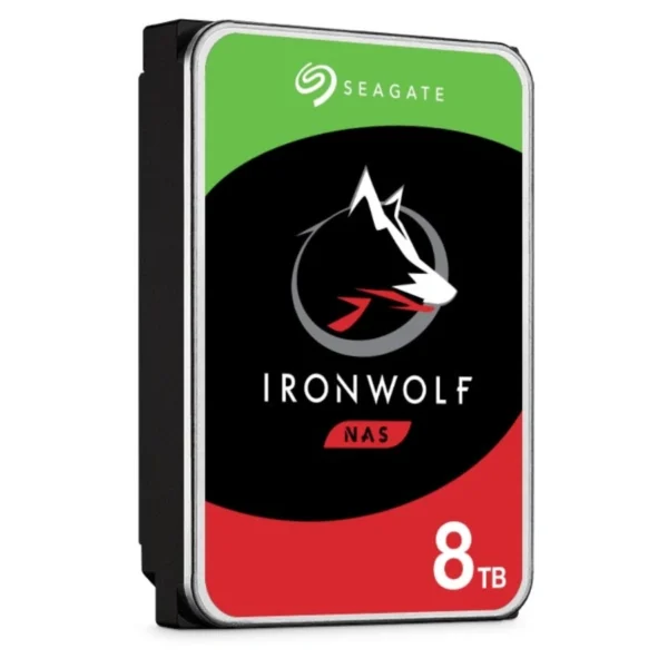 Disco Duro Interno Para NAS SEAGATE IRONWOLF / 8TB / 3.5” / SATA 6 Gbit/S / 7200 Rpm / 256 Mb Caché / 1-8 Bahías / 210 MB/s Transferencia / 7.8 W - Image 1