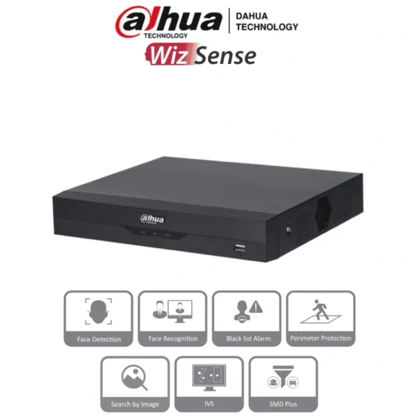 DVR DAHUA DHI-NVR2116HS-I2 / 16 Canales IP / 8 MP / 1 Puerto SATA 10 TB / Reconocimiento Facial, Protección Perimetral / HDMI, VGA, RJ-45, USB / Negro - Image 1