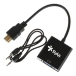 Adaptador De Video STYLOS TECH / VGA-HDMI / Con Audio 3.5mm / Macho A Hembra / Negro - Image 2