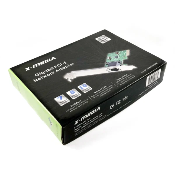 Tarjeta De Red X-Media XM-NA3820 2 Puertos RJ45 / Gigabit 10/100/1000 / 4000 Mbit/s / PCI Express / Autoalimentada - Image 8
