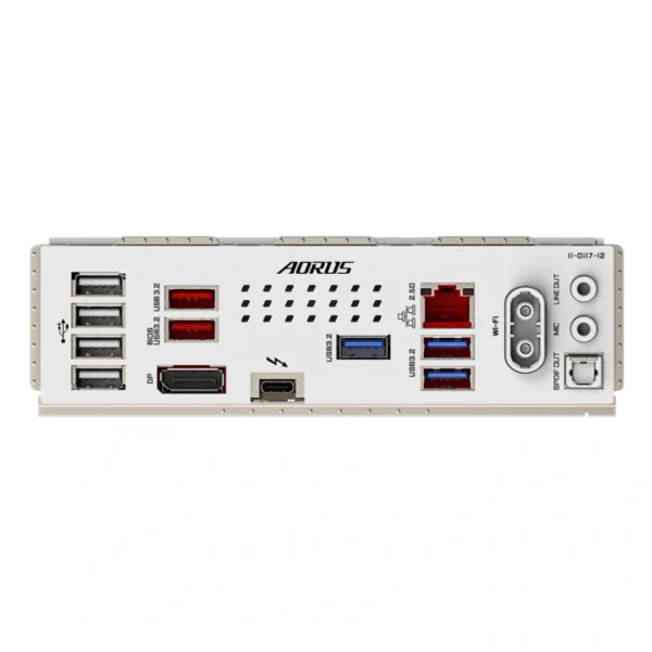Tarjeta Madre GIGABYTE Z890 AORUS ELITE WIFI7 HIELO / ATX / Intel LGA1851 / 256 GB X4 DDR5 9200 MHz, XMP / 2 ranuras PCI Express x16 / HDMI, DP, USB, USB-C, 3.5 MM, RJ-45 / Blanco - Image 4