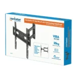 Soporte De Pared MANHATTAN 462419 / Para TV / 32" A 55" / VESA / Hasta 35Kg / Articulado / Ajuste De Inclinación / Acero / Negro - Image 8