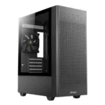 Gabinete ANTEC NX500M ARGB / Mini Torre / Micro-ATX, Mini-ITX / Vidrio Templado / 3 Ventiladores Incluidos ARGB / USB 3.0, Tipo C, 3.5mm / Negro