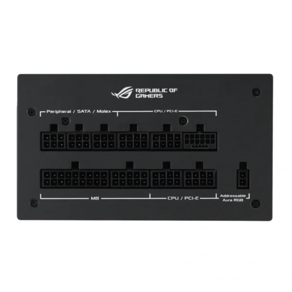 Fuente de Poder ASUS ROG STRIX Gold Aura Edition / 80 PLUS Gold / CPU 4+4 Pines, X5 SATA, X4 PCI-E 16 pines / 180mm / Aura Sync / Negro - Image 7