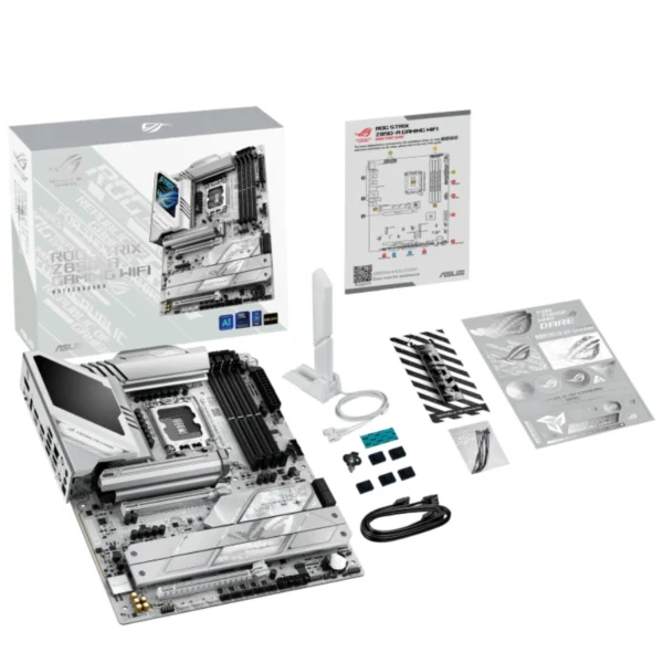 Tarjeta Madre ASUS ROG STRIX Z890-A GAMING WIFI / ATX / Intel LGA1851 / 192 GB X4 DDR5, XMP / SATA / HDMI, DP, USB, USB-C, 3.5 MM, RJ-45 / Blanco - Image 11