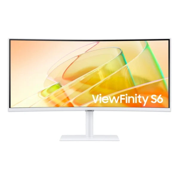 Monitor Samsung Profesional Curvo LS34C650 / 34" / 3440 x 1440 UWQHD / 100Hz / Panel VA / 5MS / Con Altavoces / AMD Freesync / HDR10 / HDMI, Display Port / Blanco - Image 1