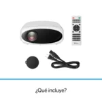 Proyector Multimedia STEREN PRO-400 / LED / 9000 Lúmenes / Full HD 1080P / HDMI, USB, Micro SD, 3.5mm / Incluye Control / Color Blanco - Image 2