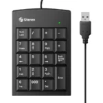 Teclado Numérico STEREN / Alámbrico / Receptor USB / 19 Teclas / Negro