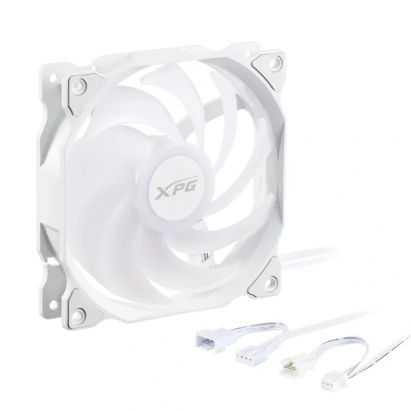 Ventilador XPG VENTO ARGB PWM / X1 Ventilador 120mm / 300-1 850 Rpm / 50 CFM / 24 dBA / 4 Pines / 1.92 W / Blanco - Image 3