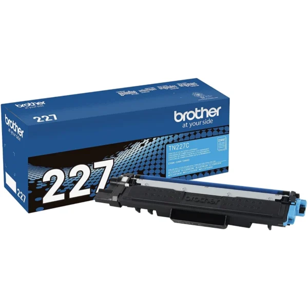 Tóner BROTHER TN227C / Alto Rendimiento Hasta 2300 Páginas / Para HL-L3210CW, HL-L3230CDW, HL-L3270CDW, HL-L3290CDW, MFC-L3710CW, MFC-L3750CDW y MFC-L3770CDW / Cian - Image 1