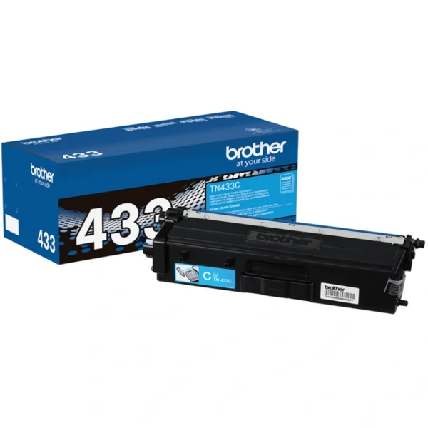 Tóner BROTHER TN433C / Alto Rendimiento Hasta 4000 Páginas / Para HL-L8260CDW, HL-L8360CDW, HL-L8360CDWT, MFC-L8610CDW, MFC-L8900CDW / Cian - Image 1