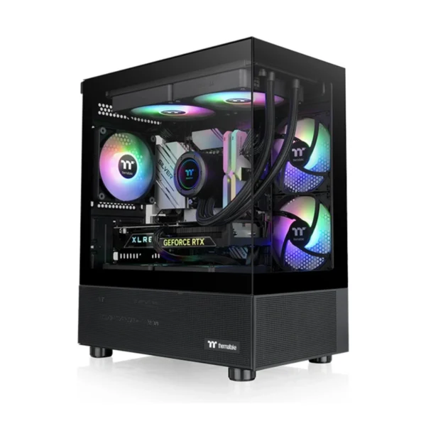 Gabinete Thermaltake View 170 TG ARGB Snow Micro ATX Negro Con 3 Ventiladores ARGB, Vidrio Templado, Soporte para Refrigeración Líquida y Gestión de Cableado - Image 1