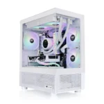 Gabinete Thermaltake View 170 TG ARGB Snow Micro ATX Blanco Con 3 Ventiladores ARGB, Vidrio Templado, Soporte para Refrigeración Líquida y Gestión de Cableado