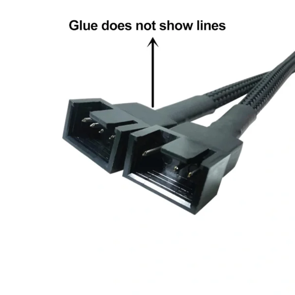 Cable Divisor Adaptador en Y de 4 Pines Para Ventilador, 15cm, Negro - Image 3