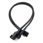 Cable Divisor Adaptador en Y de 4 Pines Para Ventilador, 15cm, Negro