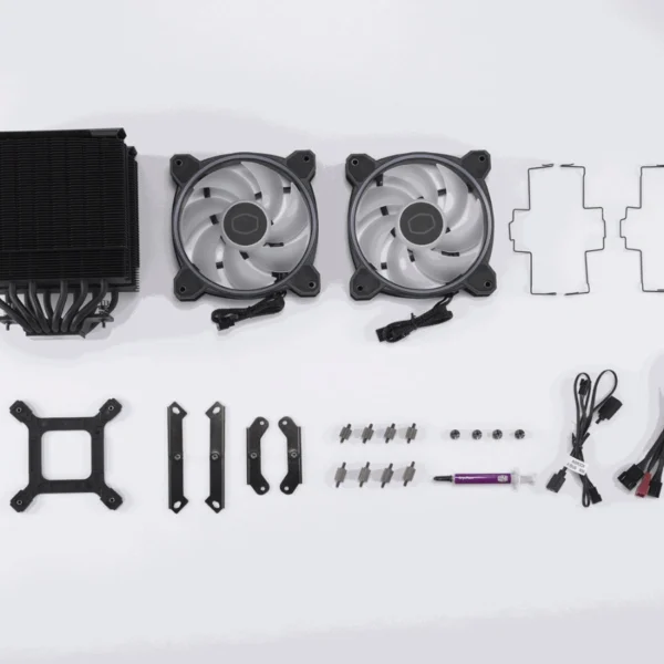 Disipador CPU Cooler Master Hyper 622 Halo ARGB, Para AMD e Intel, Doble Ventilador 120mm, Hasta 2050RPM, 4 pines, Negro - Image 7