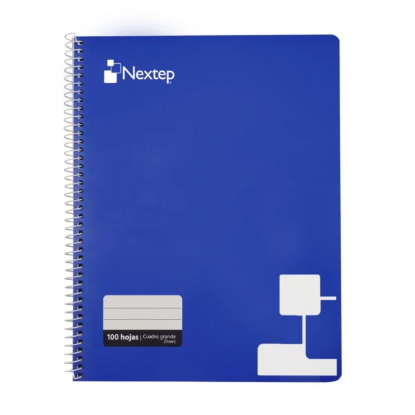 Cuaderno Nextep C7 Profesional NE-007G, Cuadro Grande, 100 Hojas, Espiral, Azul - Image 1