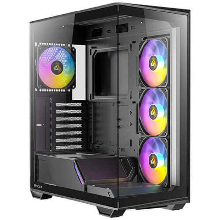 gallery-c3-argb-black-03 Gabinete Gamer Antec Constellation C3 ARGB, Midi-Tower, ATX/Micro-ATX/Mini-ITX, USB 2.0/3.0, Incluye 4 Ventiladores ARGB, Vidrio Templado, Negro - Imagen 1
