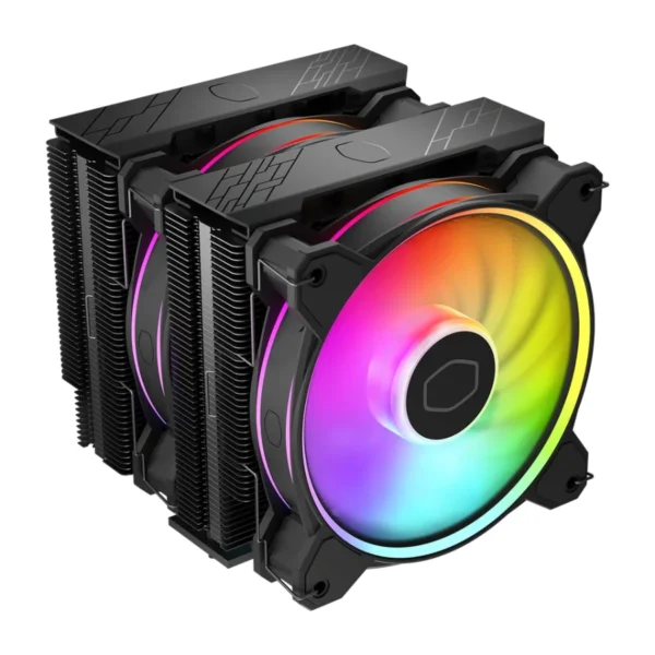 Disipador CPU Cooler Master Hyper 622 Halo ARGB, Para AMD e Intel, Doble Ventilador 120mm, Hasta 2050RPM, 4 pines, Negro - Image 2