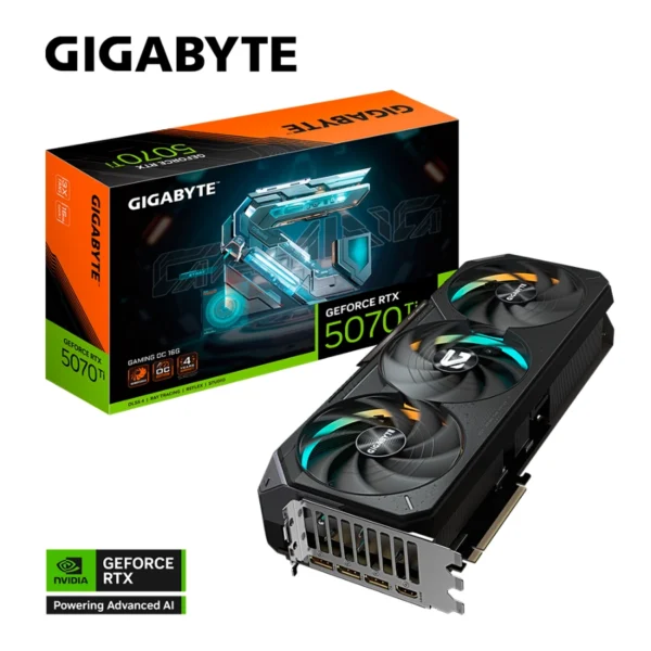 Tarjeta De Video Gigabyte GeForce RTX 5070 Ti GAMING OC 16G, 16 Gb GDDR7, 2588 MHz, 256 Bit, Núcleos Cuda 8960, 16 pines *1, PCI-E 5.0 - Image 1