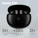 Audífonos Inalámbricos VORAGO ESB-310 - Micrófono Integrado, USB Tipo C, Bluetooth 5.4, Estuche de Carga, 6 Hrs de Reproducción, Negro - Touch - Image 8