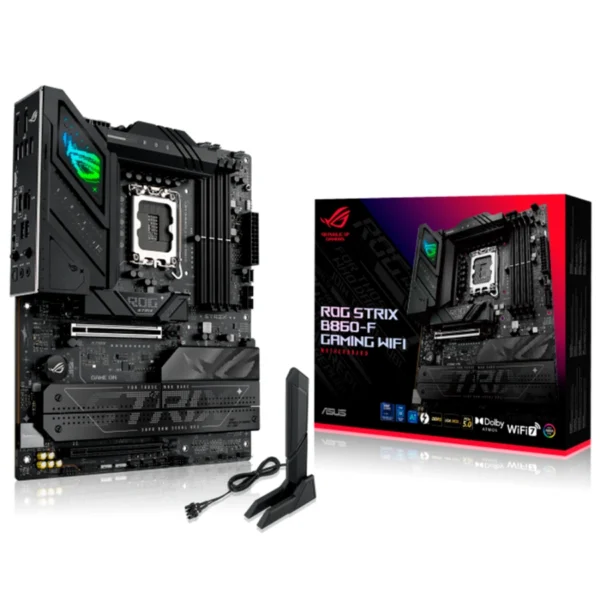 Tarjeta Madre ASUS ROG STRIX B860-F GAMING WIFI - LGA1851, 256GB X4 DDR5 9066Mhz, Hdmi, Dp, USB 3.2, 2.0, Wifi 7, PCIe 5.0 - ATX - Image 1