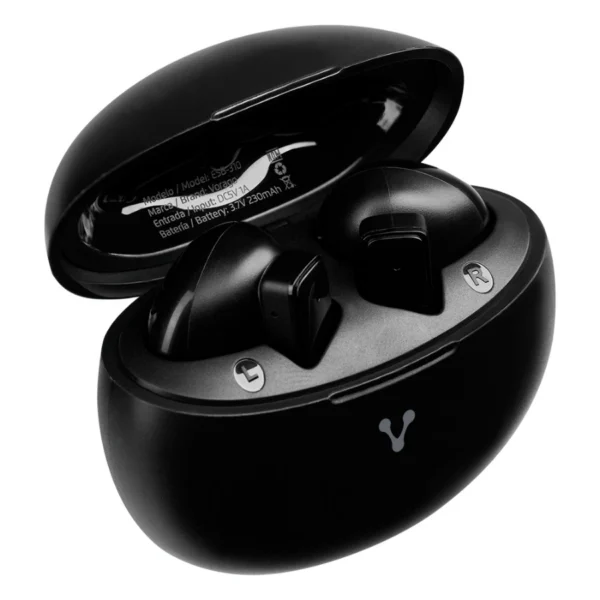 Audífonos Inalámbricos VORAGO ESB-310 - Micrófono Integrado, USB Tipo C, Bluetooth 5.4, Estuche de Carga, 6 Hrs de Reproducción, Negro - Touch - Image 2
