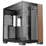 Gabinete ANTEC C8 WOOD – E-ATX, Vidrio Templado, 3 Ventiladores Incluidos, USB 3.0, USB Tipo-C 3.2 - Negro/madera