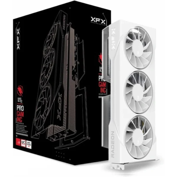 Tarjeta De Video XFX SWIFT RX 9060 XT OC WHITE - 16GB GDDR6, 128 Bits, PCI Express 5.0, X1 8Pin – Boost 3320 MHz - Image 1
