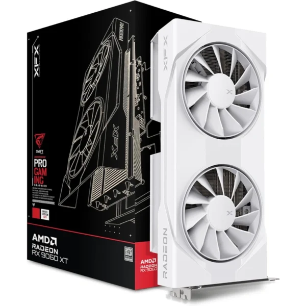 Tarjeta De Video XFX SWIFT RX 9060 XT OC WHITE GAMING - 8GB GDDR6, 128 Bits, PCI Express 5.0, X1 8Pin – Boost 3320 MHz - Image 1