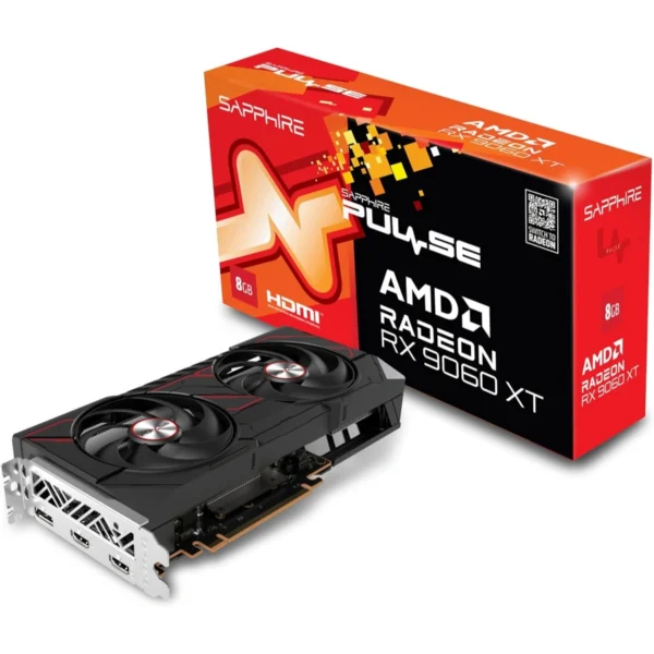 Tarjeta De Video SAPPHIRE PULSE RX 9060 XT - 8GB DDDR6, 128 Bits, PCI Express 5.0, X1 8Pin – Boost 3290 MHz - Image 1