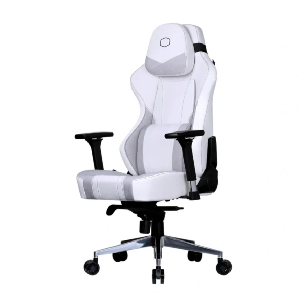 Silla Gamer Cooler Master Caliber X2C - Hasta 150Kg, Apoyabrazos 4D, Pistón Clase 4, Altura Ajustable, Cojín Lumbar, Reclinable, Gris/Blanco - Image 2