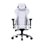 Silla Gamer Cooler Master Caliber X2C - Hasta 150Kg, Apoyabrazos 4D, Pistón Clase 4, Altura Ajustable, Cojín Lumbar, Reclinable, Gris/Blanco