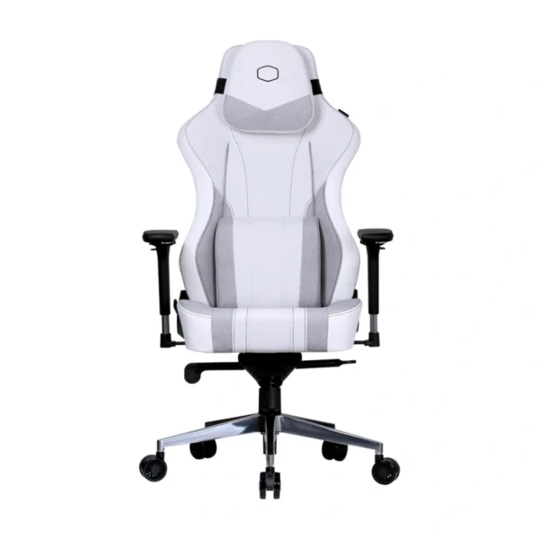 Silla Gamer Cooler Master Caliber X2C - Hasta 150Kg, Apoyabrazos 4D, Pistón Clase 4, Altura Ajustable, Cojín Lumbar, Reclinable, Gris/Blanco - Image 1