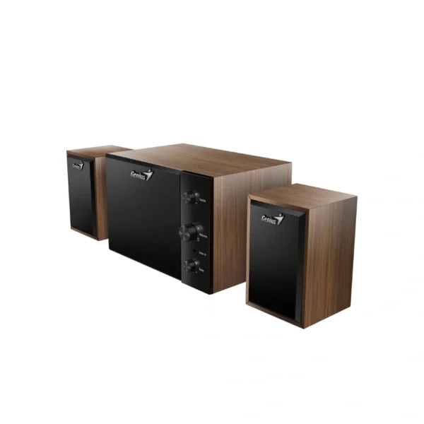 Bocinas GENIUS SW-2.1 350 - 15W RMS, Subwoofer, Alambrico, 2.1 Canales, Controlador De Volumen, 3.5mm - Cafe Madera - Image 3