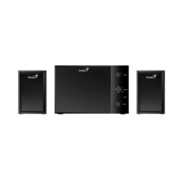 Bocinas GENIUS SW-2.1 350 - 15W RMS, Subwoofer, Alambrico, 2.1 Canales, Controlador De Volumen, 3.5mm - Negro Madera - Image 4