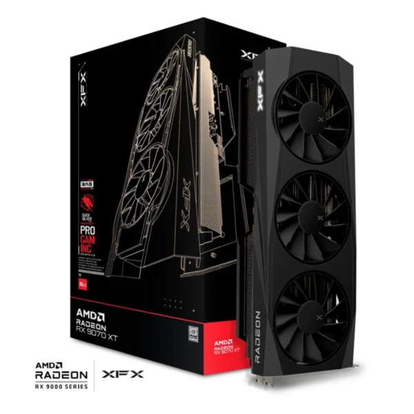 Tarjeta De Video XFX QUICKSILVER AMD RX 9070 XT - 16GB GDDR6, 256 Bits, PCI Express 5.0, X2 8Pin – Boost 2400 MHz - Image 1