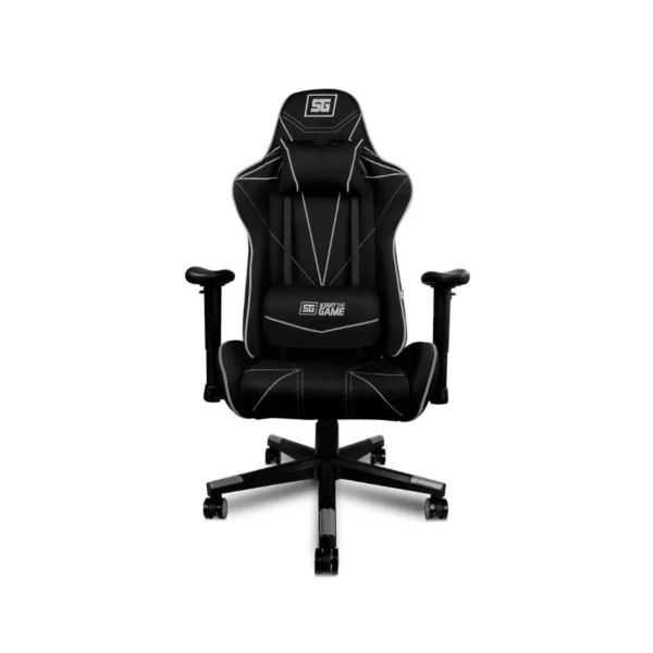Silla Gamer VORAGO CGC500-WH, Reclinable, Soporta 150 Kg, Estructura Metálica, Negro/blanco - Image 1