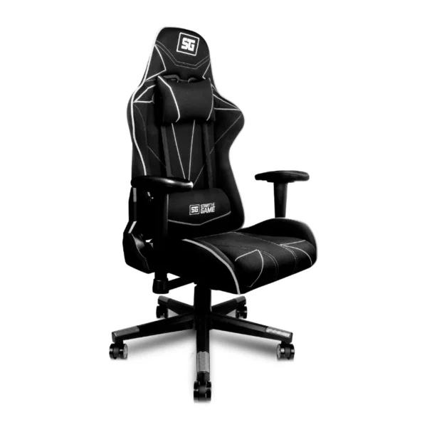 Silla Gamer VORAGO CGC500-WH, Reclinable, Soporta 150 Kg, Estructura Metálica, Negro/blanco - Image 2