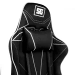 Silla Gamer VORAGO CGC500-WH, Reclinable, Soporta 150 Kg, Estructura Metálica, Negro/blanco - Image 3