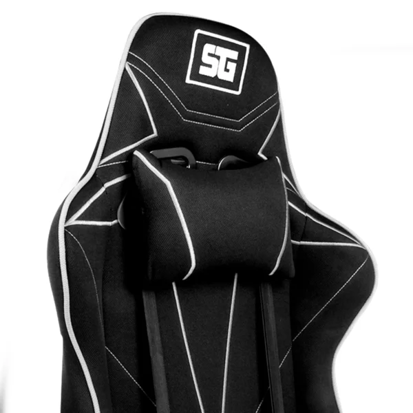 Silla Gamer VORAGO CGC500-WH, Reclinable, Soporta 150 Kg, Estructura Metálica, Negro/blanco - Image 3