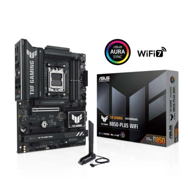 Tarjeta Madre ASUS TUF GAMING B850-PLUS WIFI - Socket AM5, 256GB X4 DDR5 8000Mhz, Hdmi, Dp, PCIe 5.0, Wi-fi 7, Bluetooth - ATX - Image 1