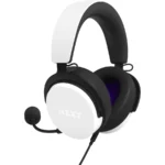 Diadema Gamer NZXT RELAY – Alámbrico, Micrófono Boom, 3.5 mm o USB, Audio 7.1 - Blanco