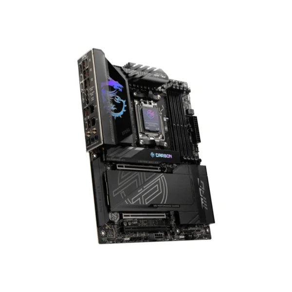 Tarjeta Madre MSI MPG X870E CARBON WIFI - Socket AM5, 128GB X4 DDR5 8400Mhz, Hdmi, Dp, M.2 PCIe 5.0, USB 3.2, 2.0, Wi-Fi 7, Bluetooth - ATX - Image 3