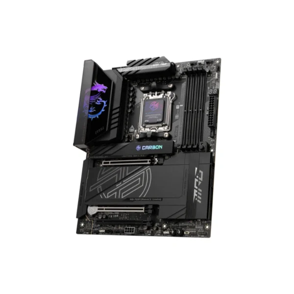 Tarjeta Madre MSI MPG X870E CARBON WIFI - Socket AM5, 128GB X4 DDR5 8400Mhz, Hdmi, Dp, M.2 PCIe 5.0, USB 3.2, 2.0, Wi-Fi 7, Bluetooth - ATX - Image 4