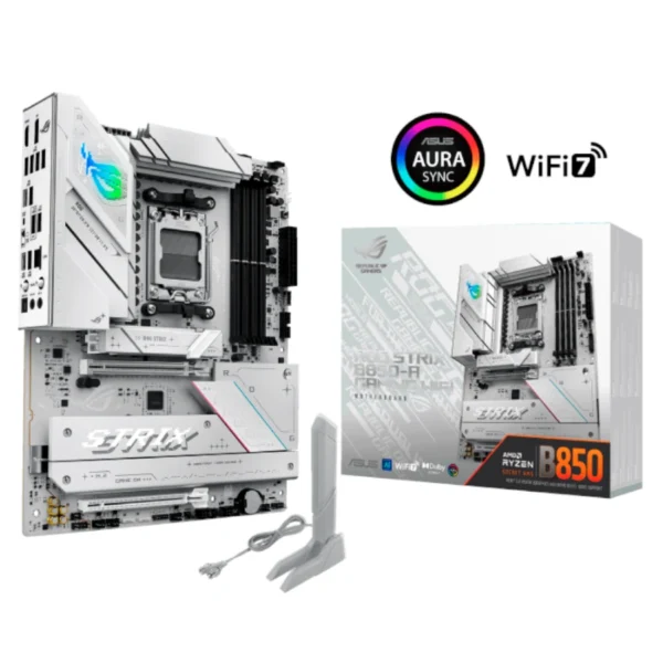 Tarjeta Madre ASUS ROG STRIX B850-A GAMING WIFI - Socket AM5, 256GB X4 DDR5 8000Mhz, Hdmi, Dp, M.2 PCIe 5.0, Wi-Fi 7, Bluetooth, USB 3.2, 2.0 - ATX - Image 1