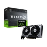 Tarjeta De Video MSI GeForce RTX 5060 8g Ventus 2X Oc - 8GB GDDR7, Boost 2527 MHz, 128 Bits, PCI Express 5.0, X1 8 Pin, HDMI, DP