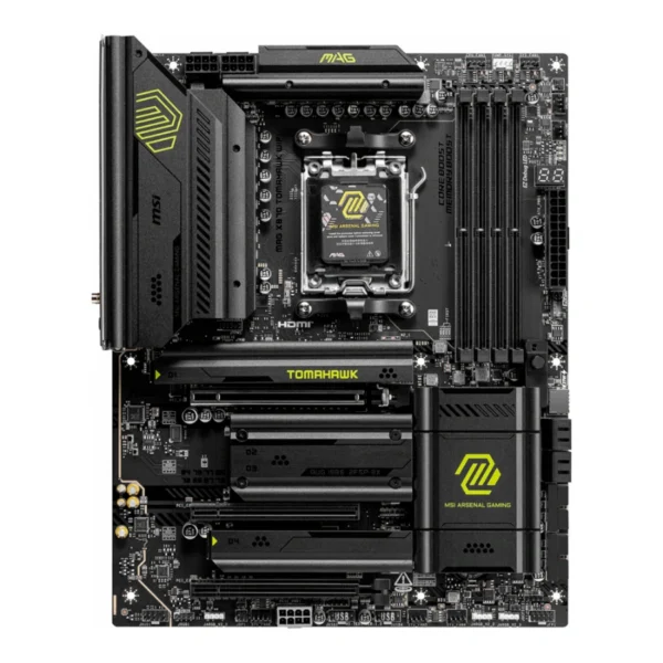 Tarjeta Madre MSI MAG X870 TOMAHAWK WIFI - Socket AM5, 256GB X4 DDR5 8400Mhz, Hdmi, Dp, M.2 PCIe 5.0, USB 3.2, 2.0, Wi-Fi 7, Bluetooth - ATX - Image 2
