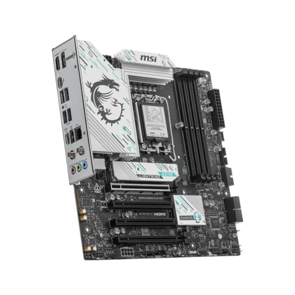 Tarjeta Madre MSI B860M GAMING PLUS WIFI - Socket 1851, 256GB X4 DDR5 8800Mhz, Hdmi, Dp / M.2 PCIe 4.0, USB 3.2, 2.0, Wi-Fi 7, Bluetooth - ATX - Image 4
