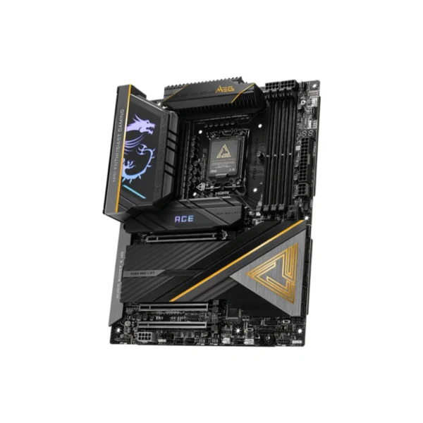 Tarjeta Madre MSI MEG Z890 ACE - Socket 1851, 256GB X4 DDR5 9200Mhz, Hdmi, Dp, M.2 PCIe 5.0, USB 3.2, 2.0, Wi-Fi 7, Bluetooth - ATX - Image 4